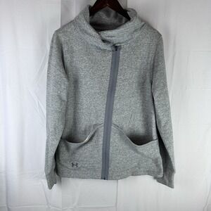 Under Armour Jacket Womens Medium UA Performance Coldgear Wrap Up Gray NWT
